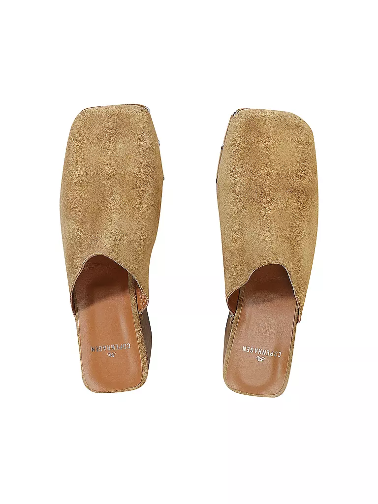 COPENHAGEN Pantoletten - Clogs SUEDE hellbraun