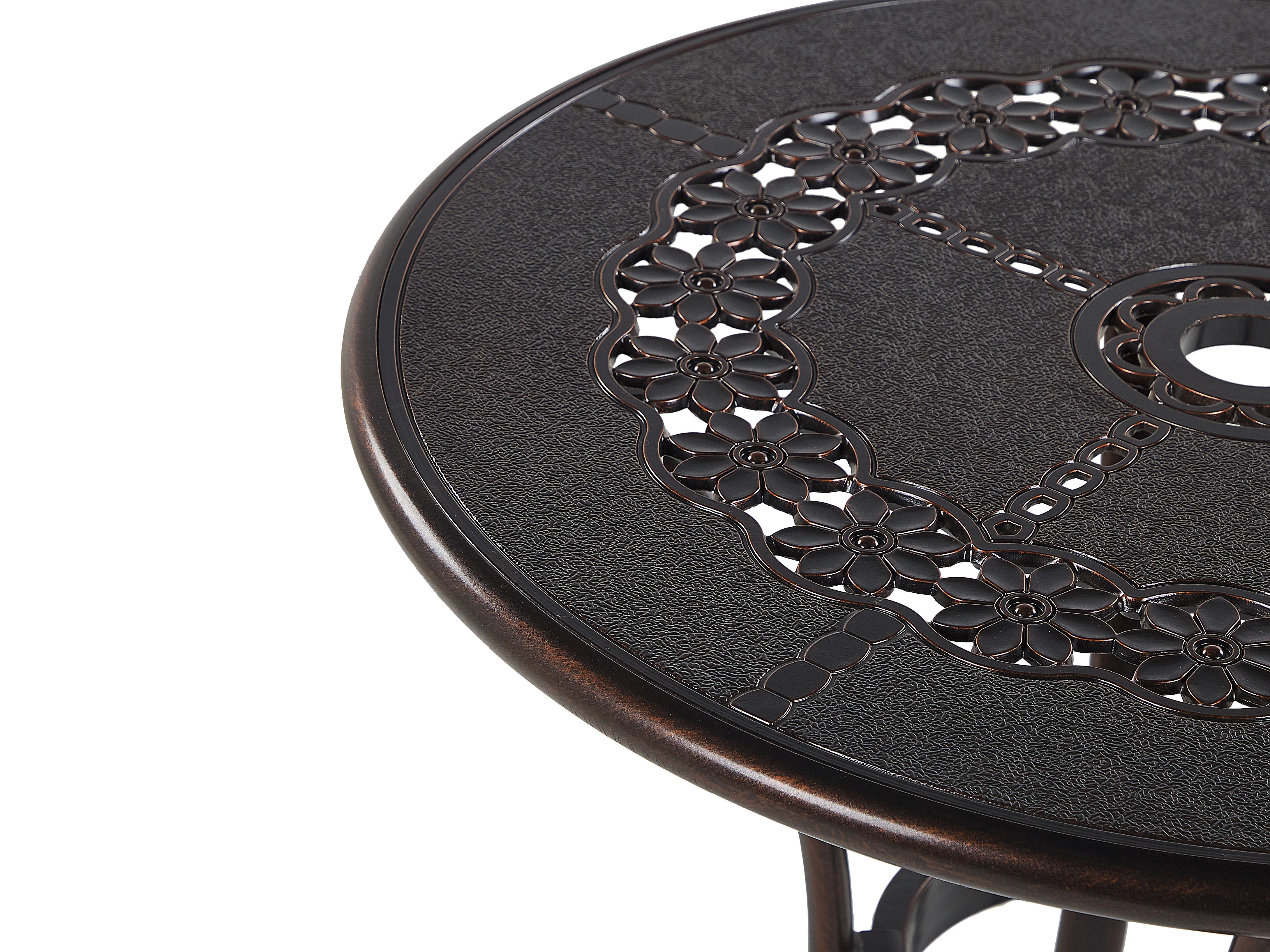 Bistrotafel BOVINO 65 cm 65 cm Metaal Donkerbruin