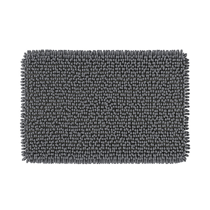 Tapis de bain rectangulaire Graphene anthracite