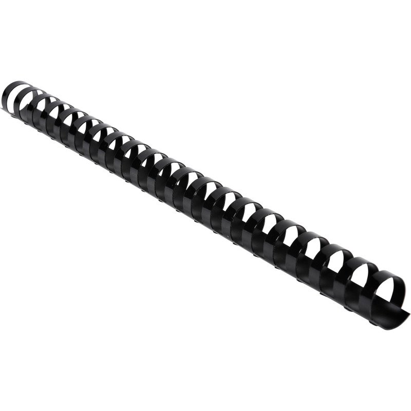 Baguette reliure anneaux plastique Exacompta 10 mm noir - Boîte de 100
