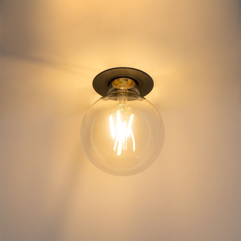 Set van 6 Moderne inbouwspot zwart - Insight