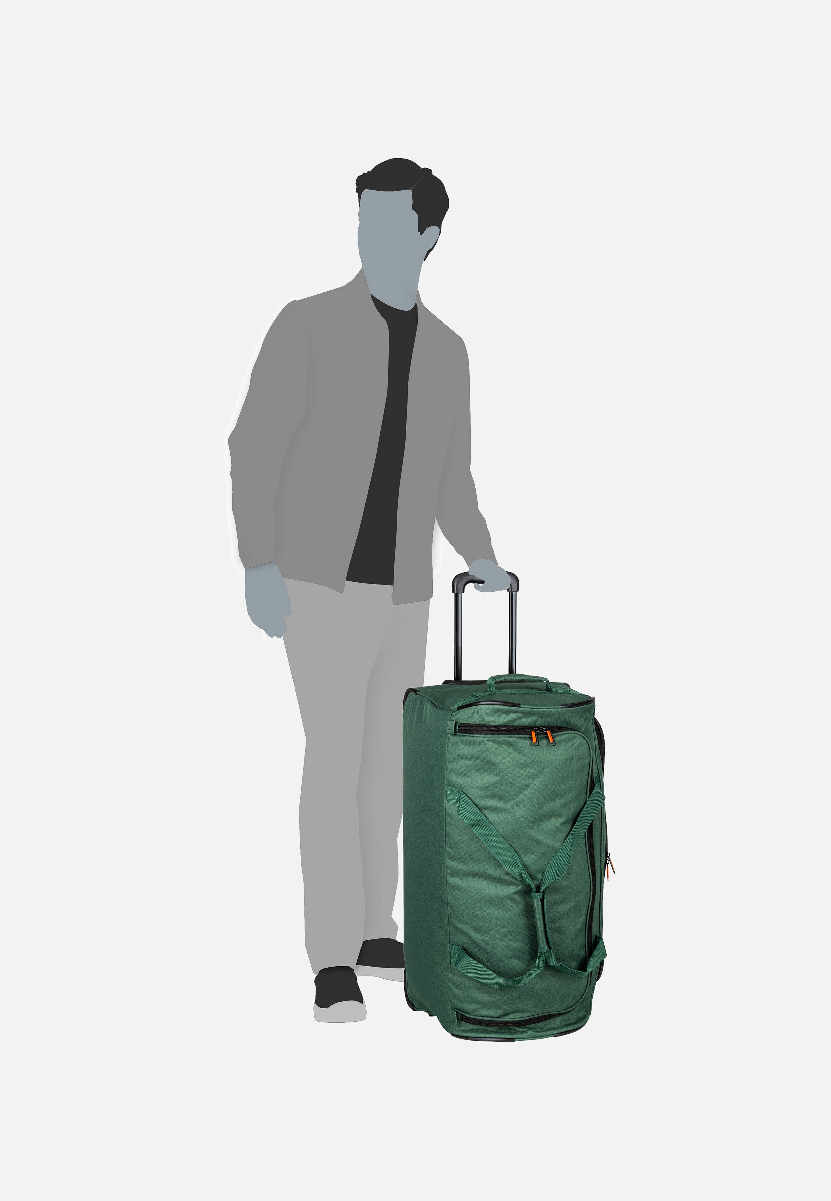 Basics Trolley Dunkelgrün - Travel Bag