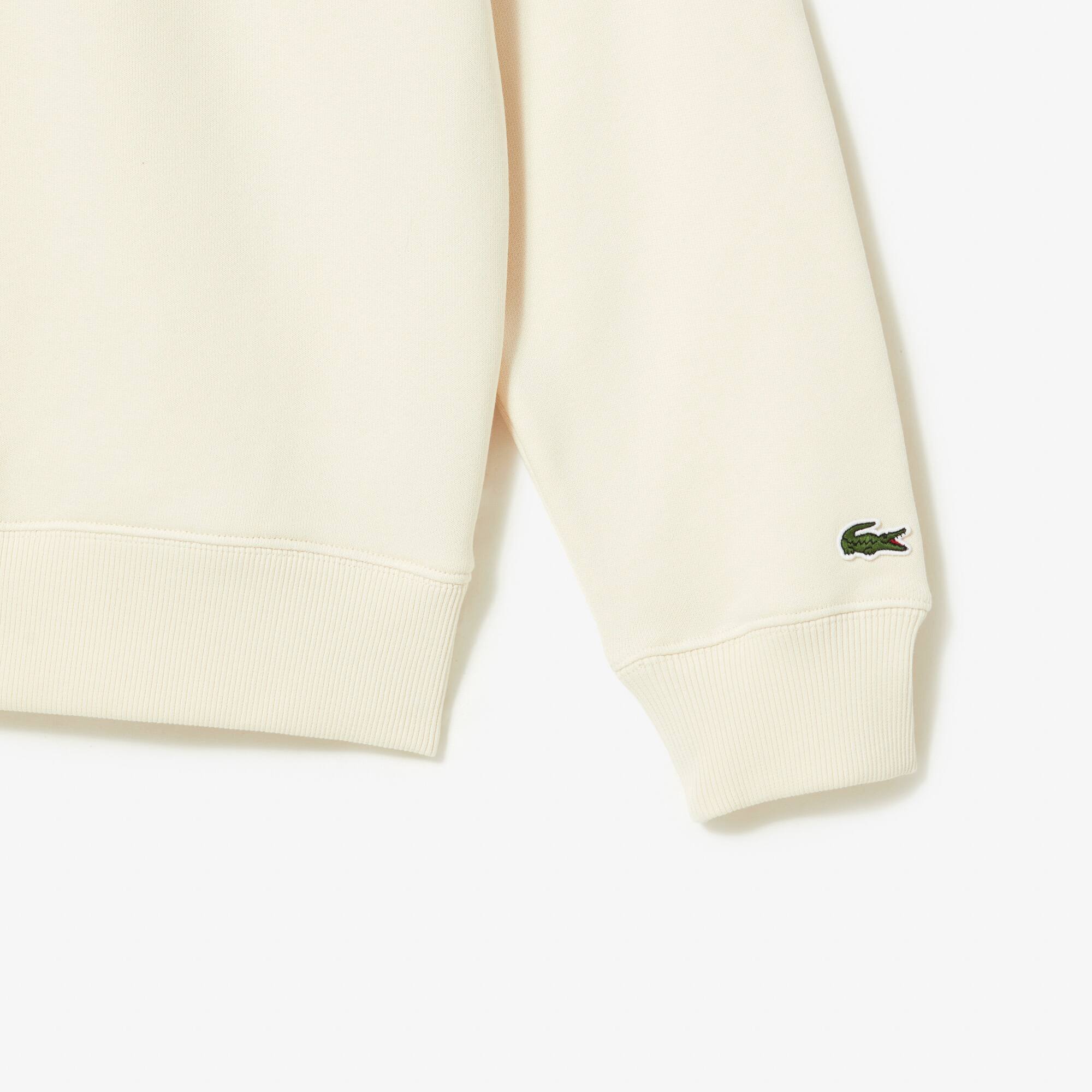 Sweatshirt col zippé homme Lacoste loose fit en coton biologique Sweatshirts - Blanc - Lacoste - Homme