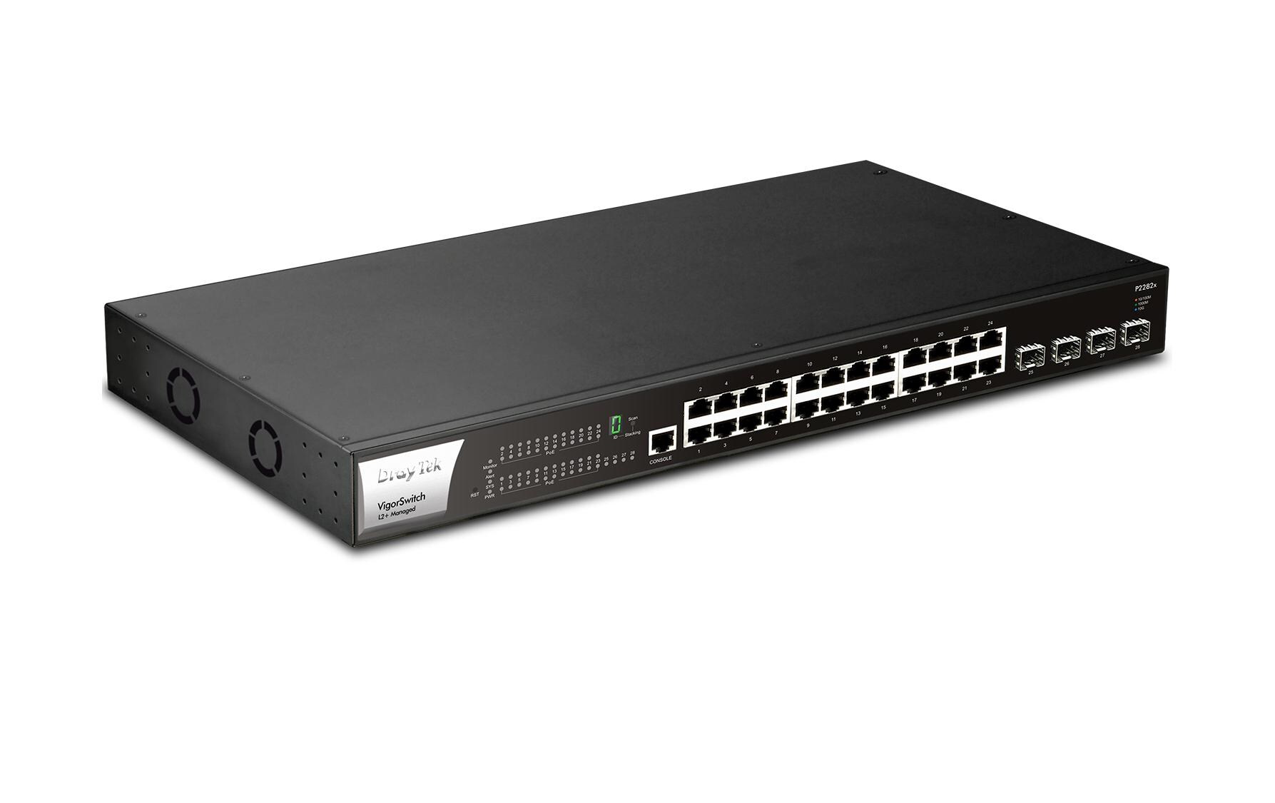 PoE Switch VigorSwitch P2282x 28 Port<br>28-Port L2+ Managed 10G PoE Switch