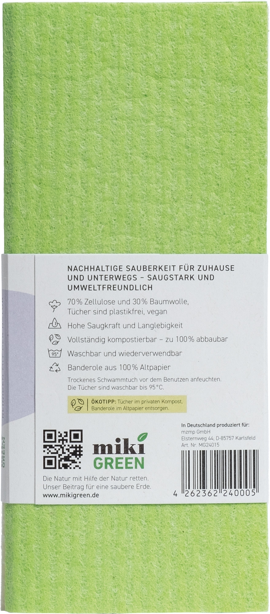 mikiGREEN Öko.Schwamm.Tücher 2er-Pack