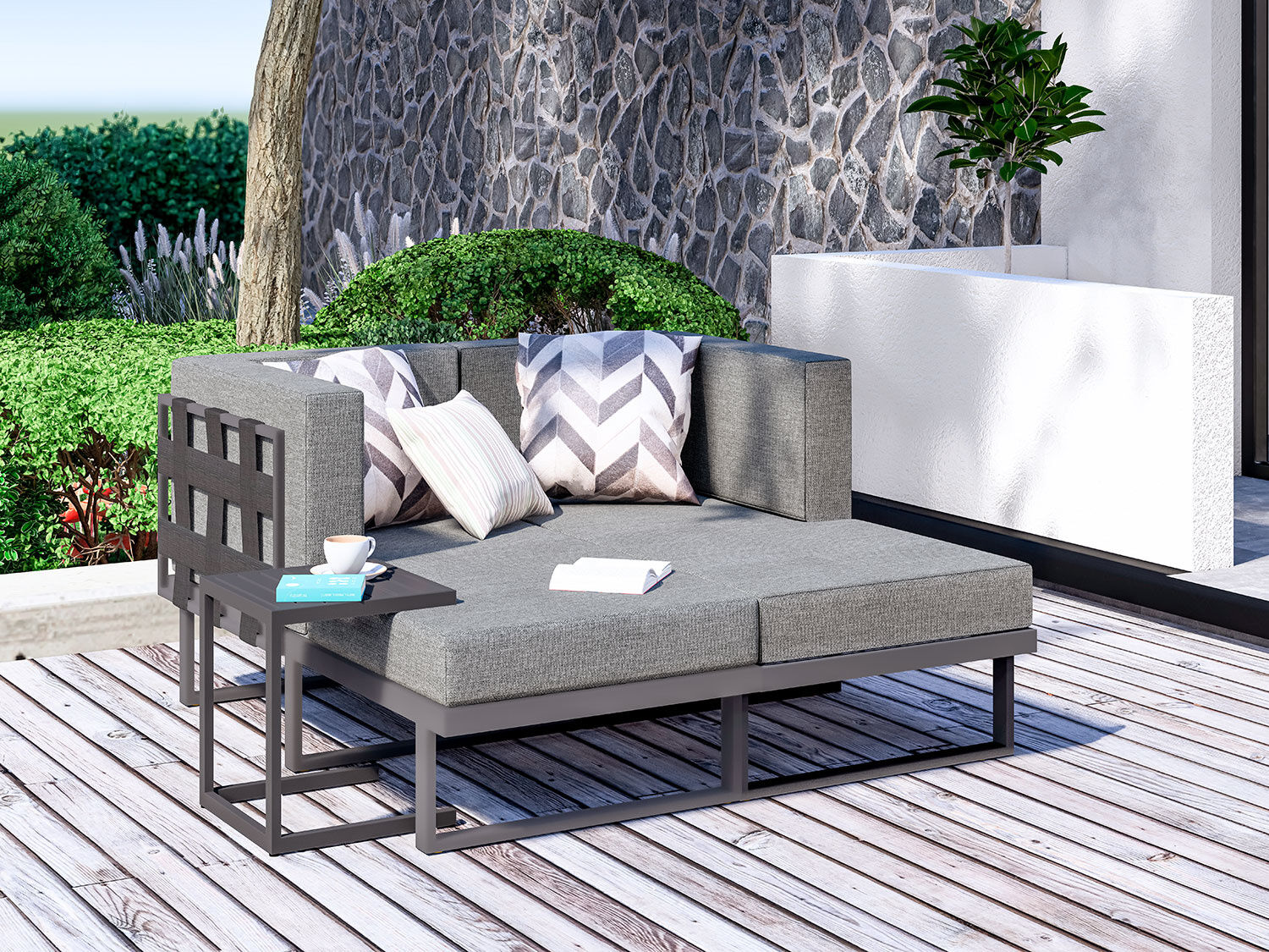 Daybed Sarah 2 Loveaseats mit Beistelltisch