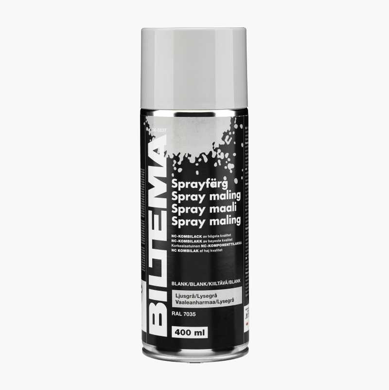 Spraymaling, blank, lys grå, 400 ml
