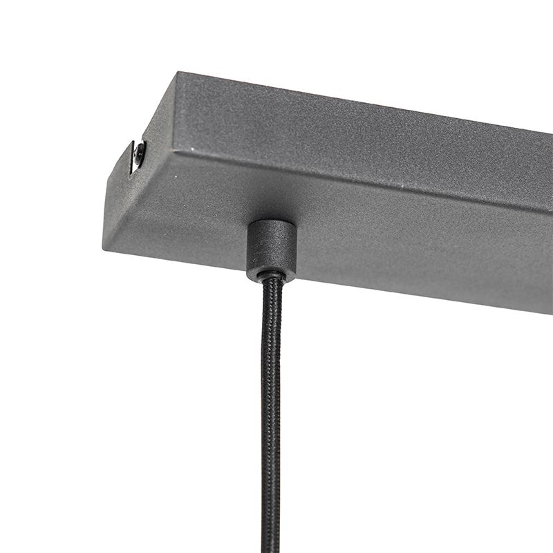 Moderne hanglamp zwart 4-lichts - Saffira