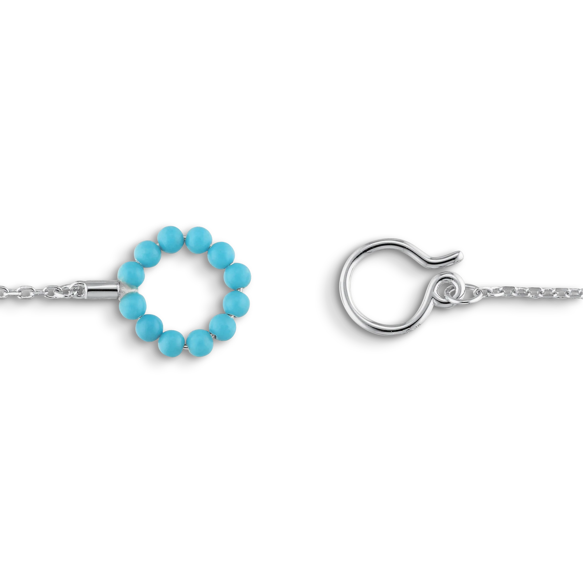 Jane Kønig  Bermuda Turquoise Lock halskæde - sølv