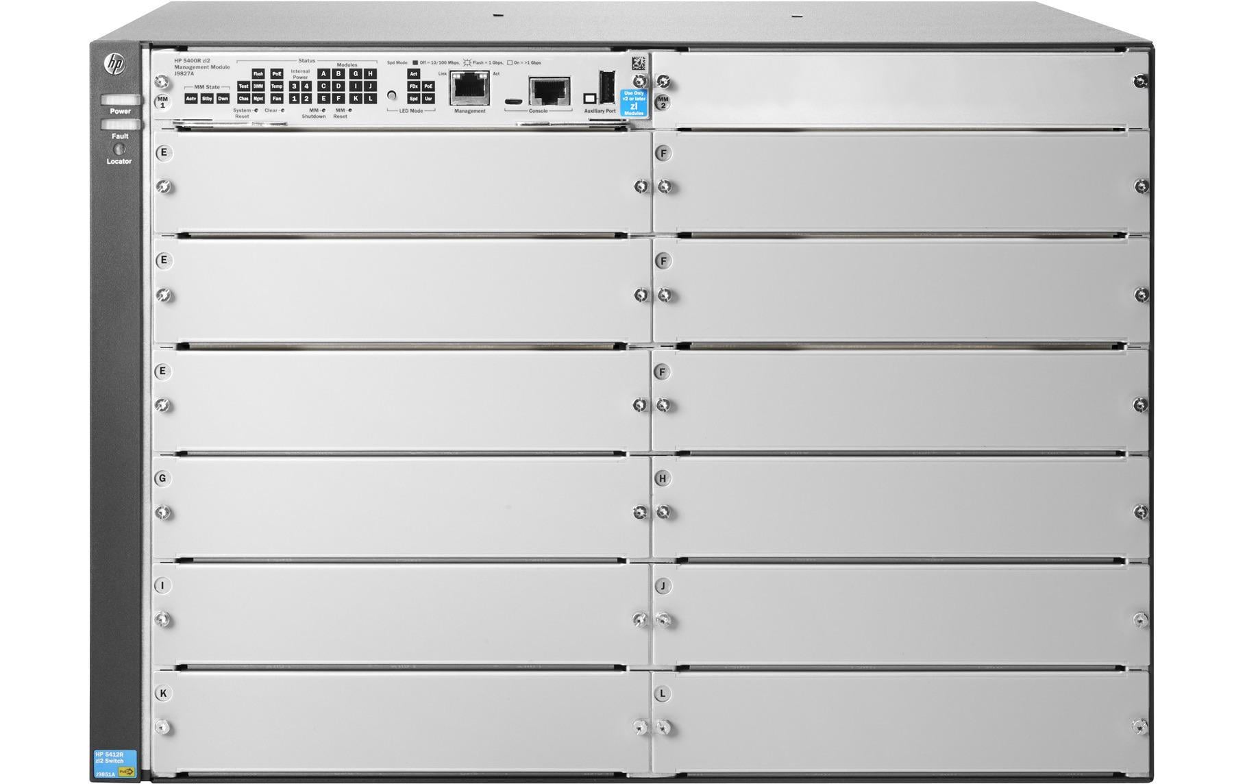 Chassis Switch 5412R zl2 0 Port<br>Switch Chassis mit 12 Einschüben