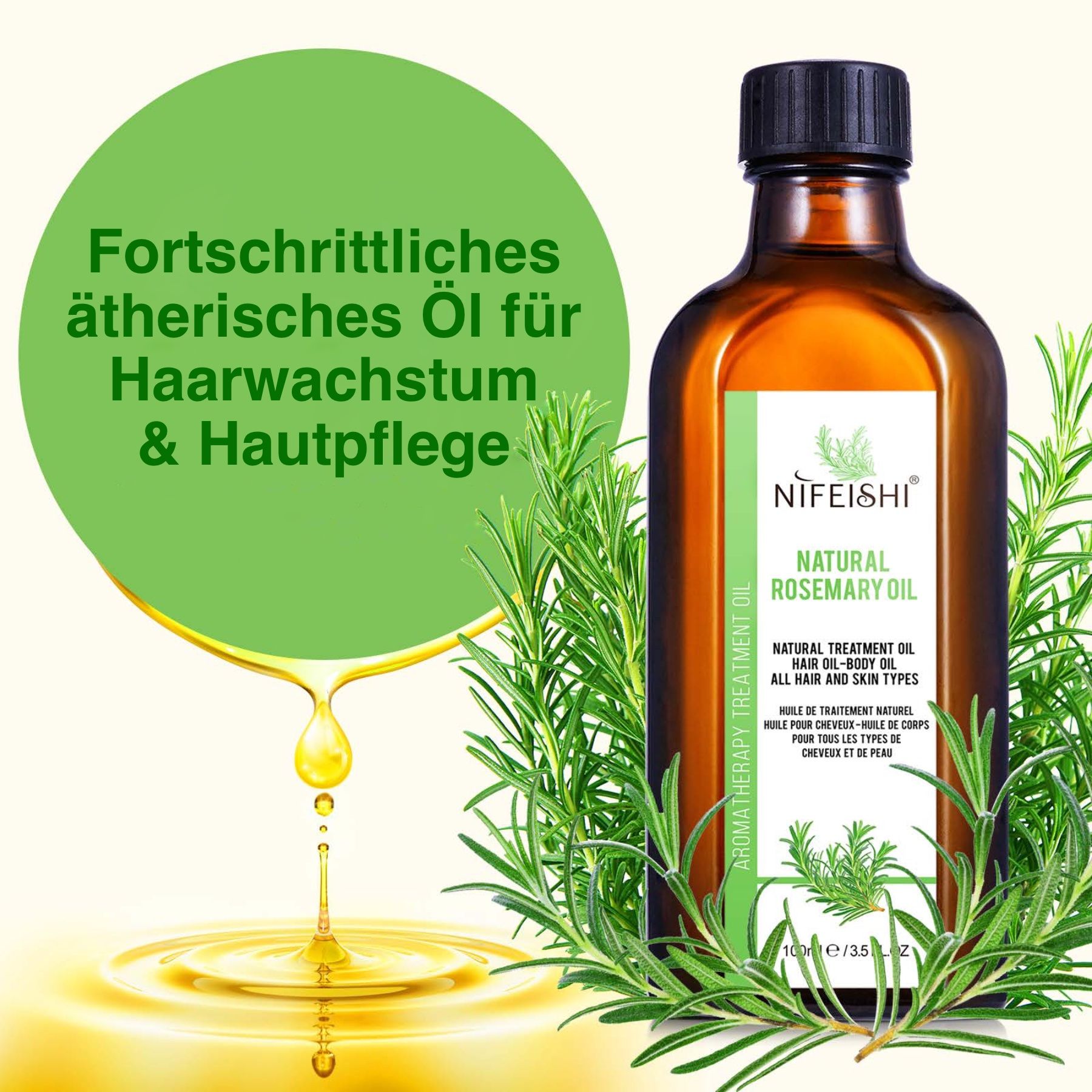 P-Beauty Rosmarinöl naturreines Haaröl für Haarpflege