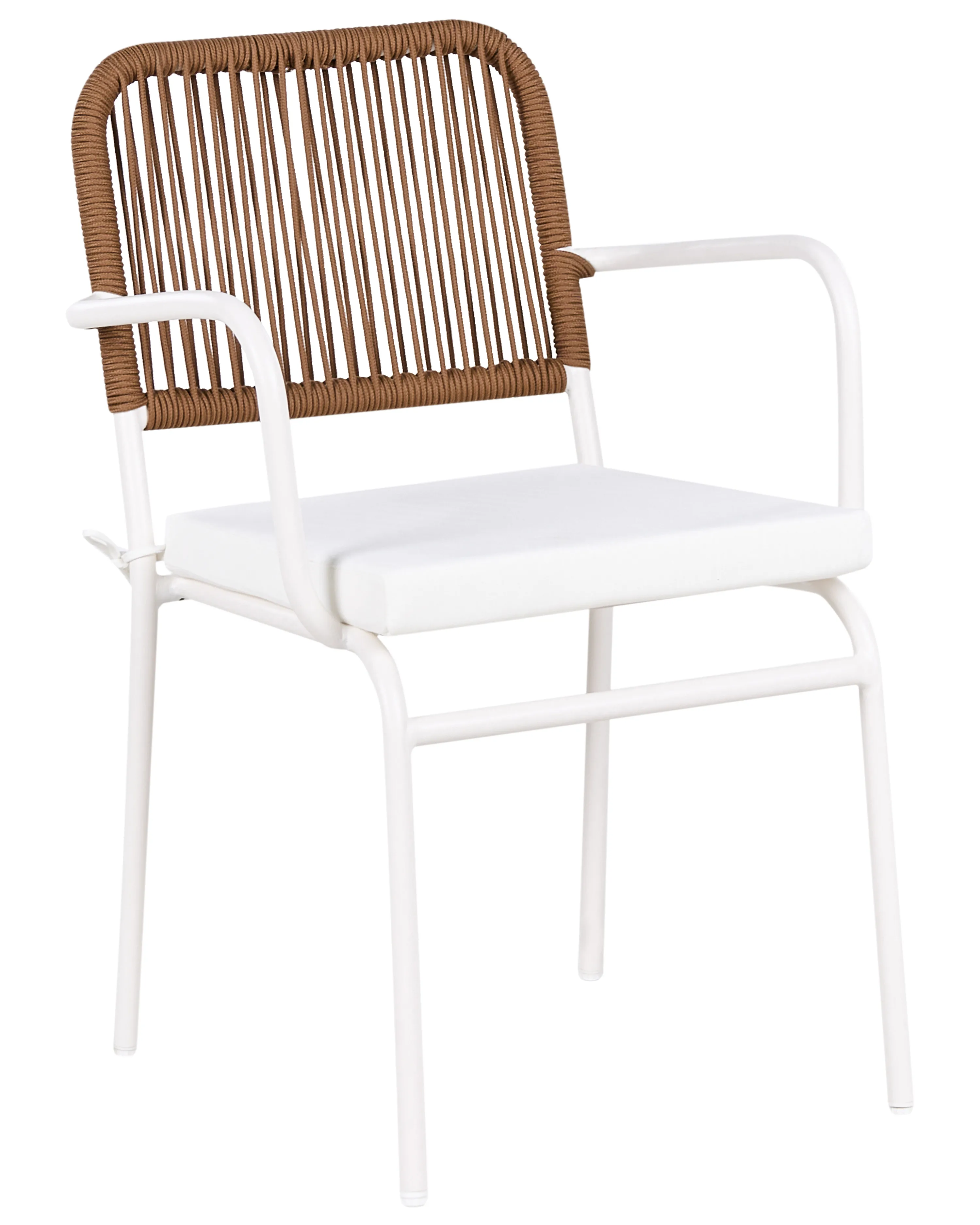 Set van 4 stoelen met zitkussen TACENO Metaal Wit