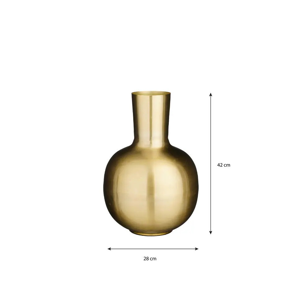 Mica Decorations Dara Vaas - H42 x Ø28 cm - Metaal - Goud