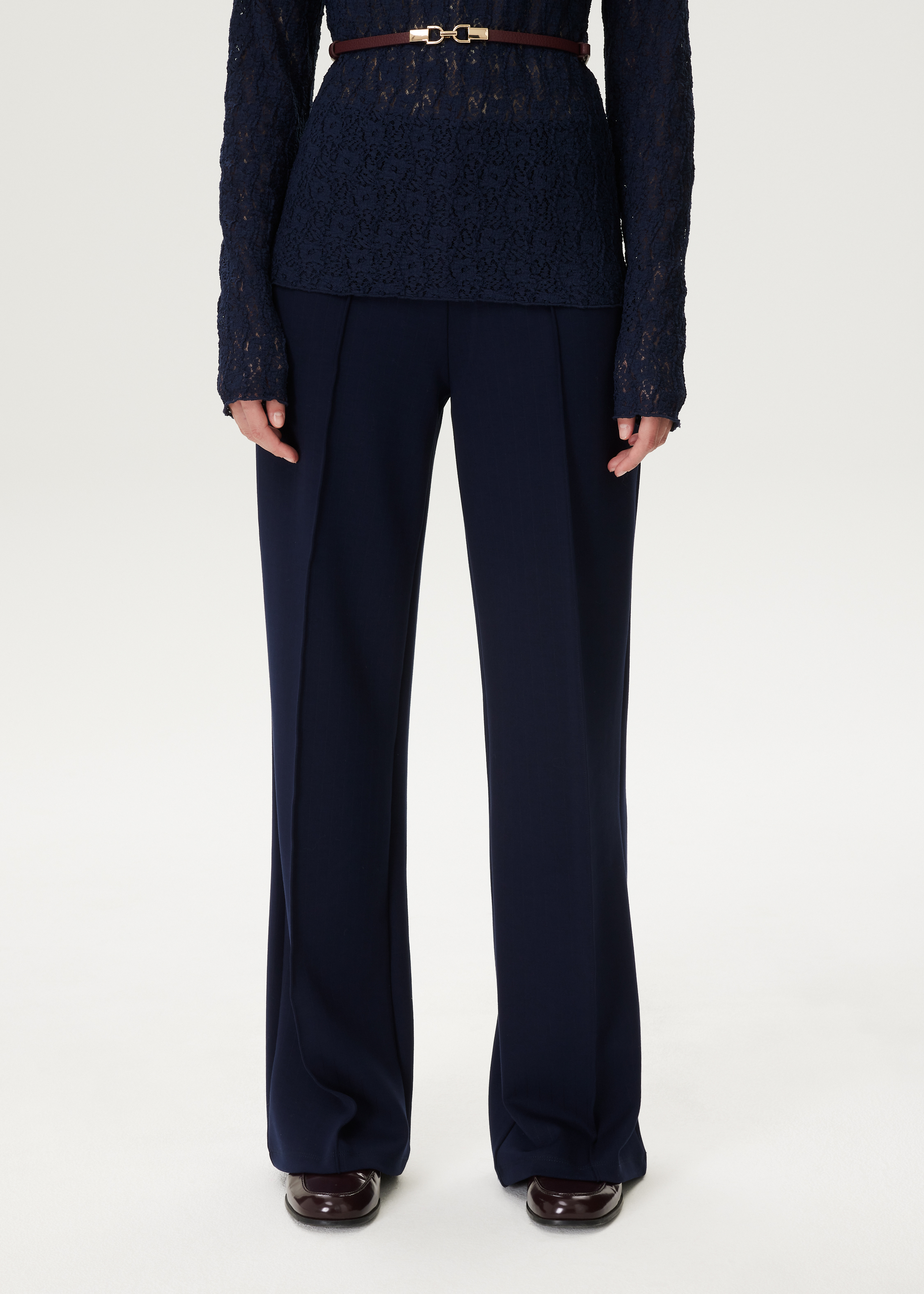 Wijde broek met pintuck
