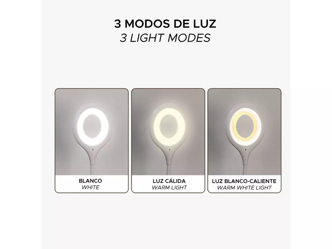 Lampada Well Home avec commande vocale blanche H.32cm