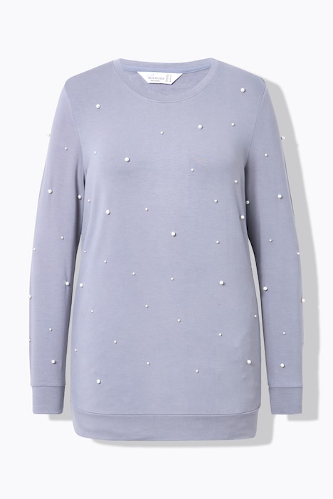 Sweatshirt, Zierperlen, Langarm