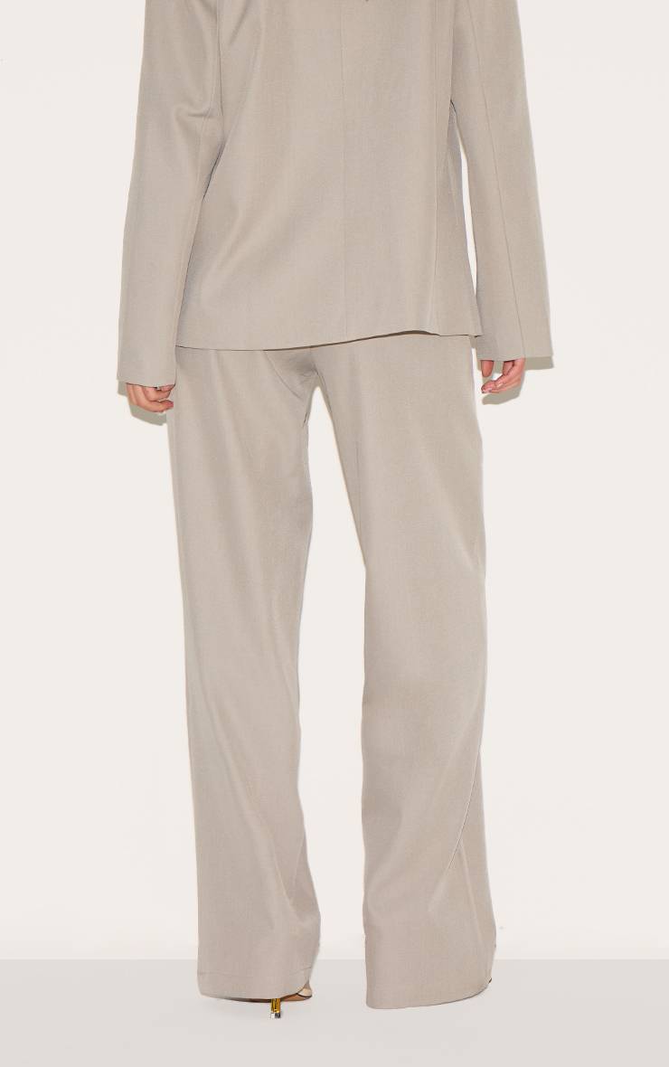 Sable Pantalon Tissé Tailleur Taille Mi-haute