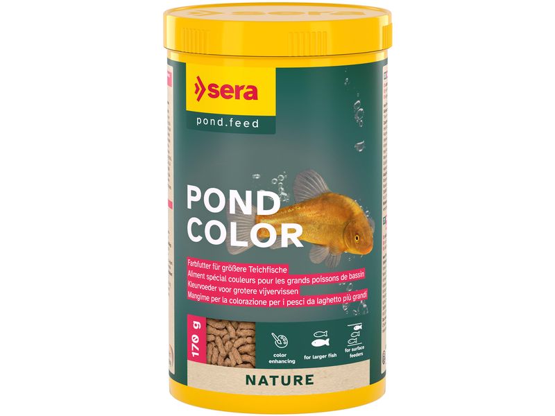 sera Farbfutter Pond Color Sticks Nature, 1000 ml, 170g Natürliches Teichfutter für kleinere und mittlere Fische