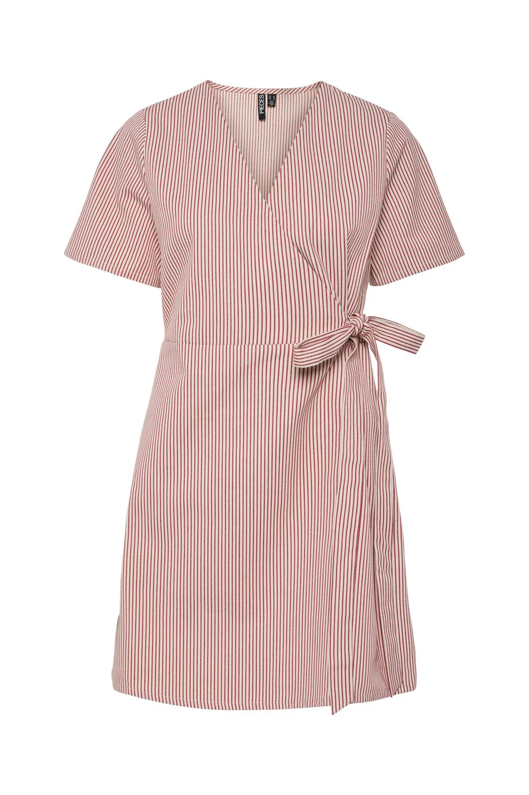 Pieces Pcjosephine Ss V-Neck Short Dress