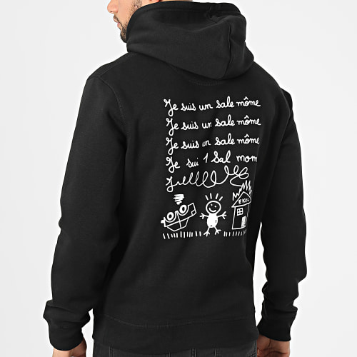 Sweat Capuche Punition Noir Blanc