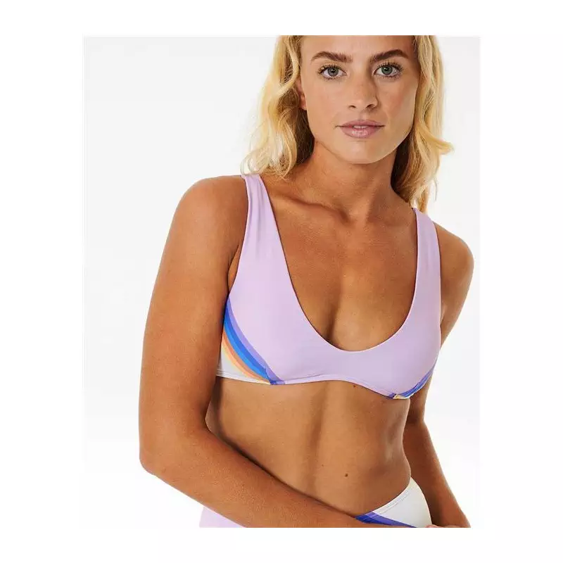 Bikini top RIPCURL Sunrise Stripe Trilette Lilac