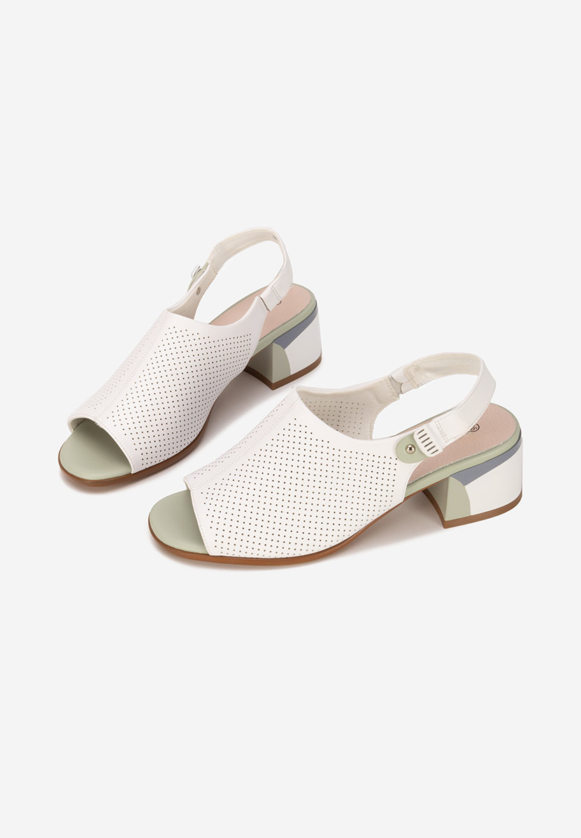 Sandales en cuir naturel blanches Kalya