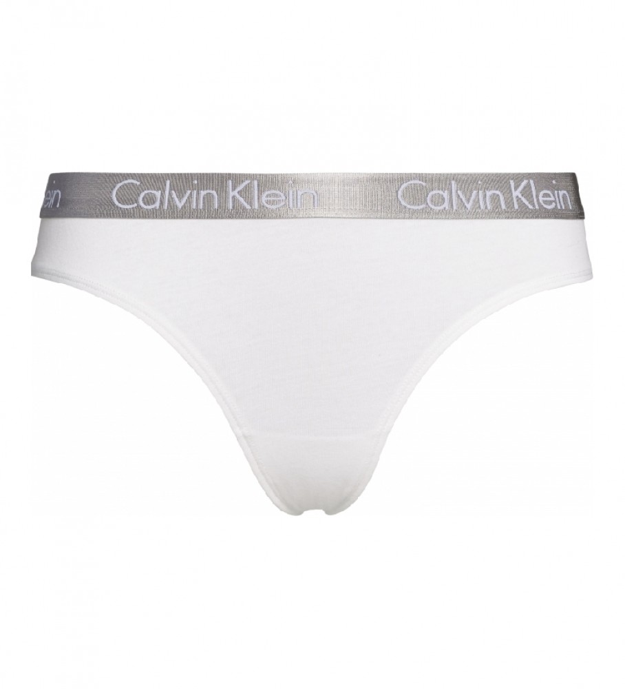 Calcinha fio dental Calvin Klein Radiant Cotton branca