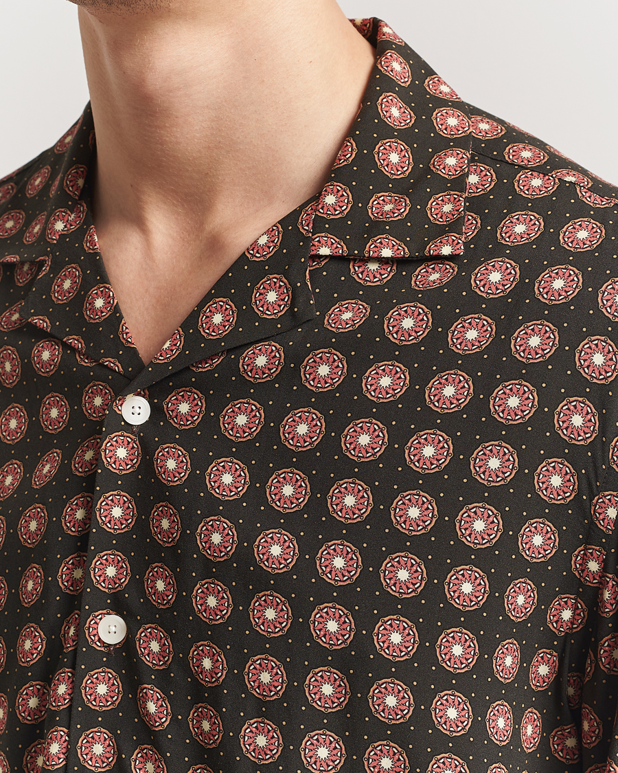 OAS Long Sleeve Resort Viscose Shirt Coffe Lumo