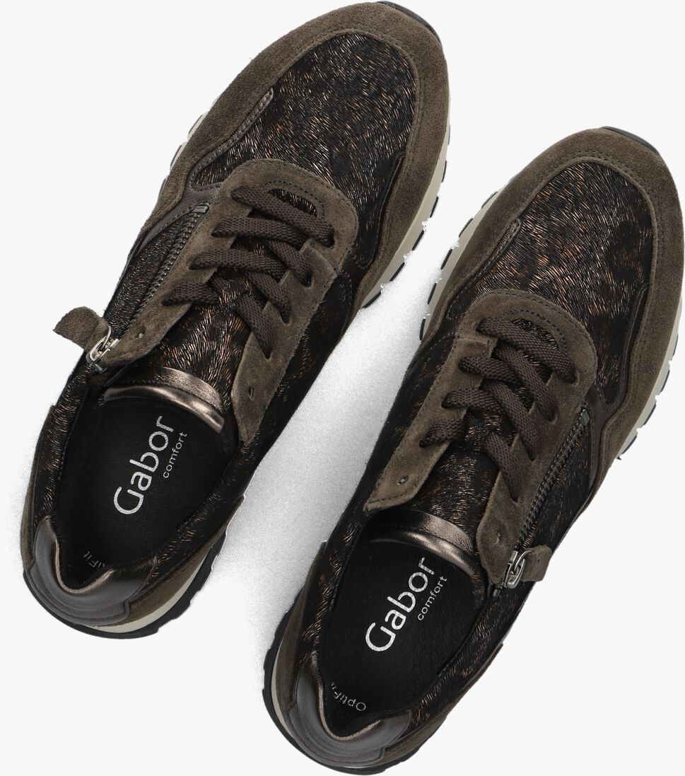 bruine gabor lage sneakers 378