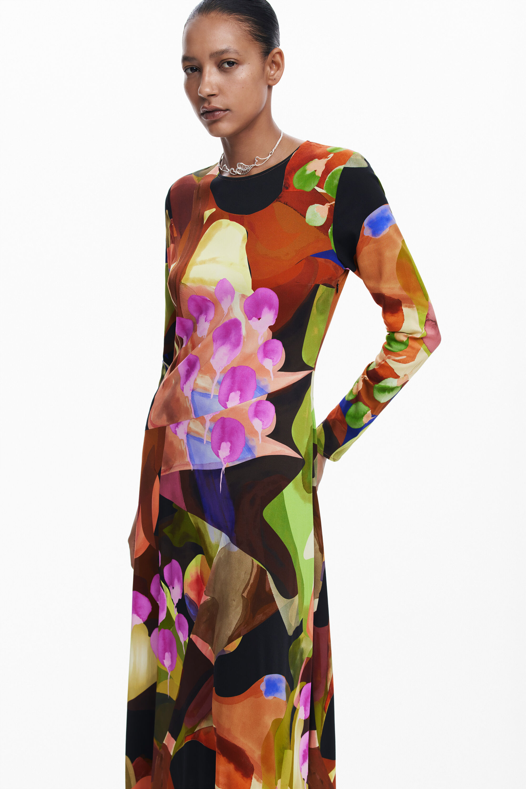 Vestido midi estampado M. Christian Lacroix