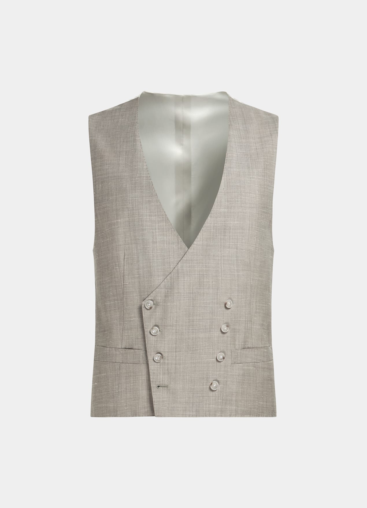 Gilet de costume sable