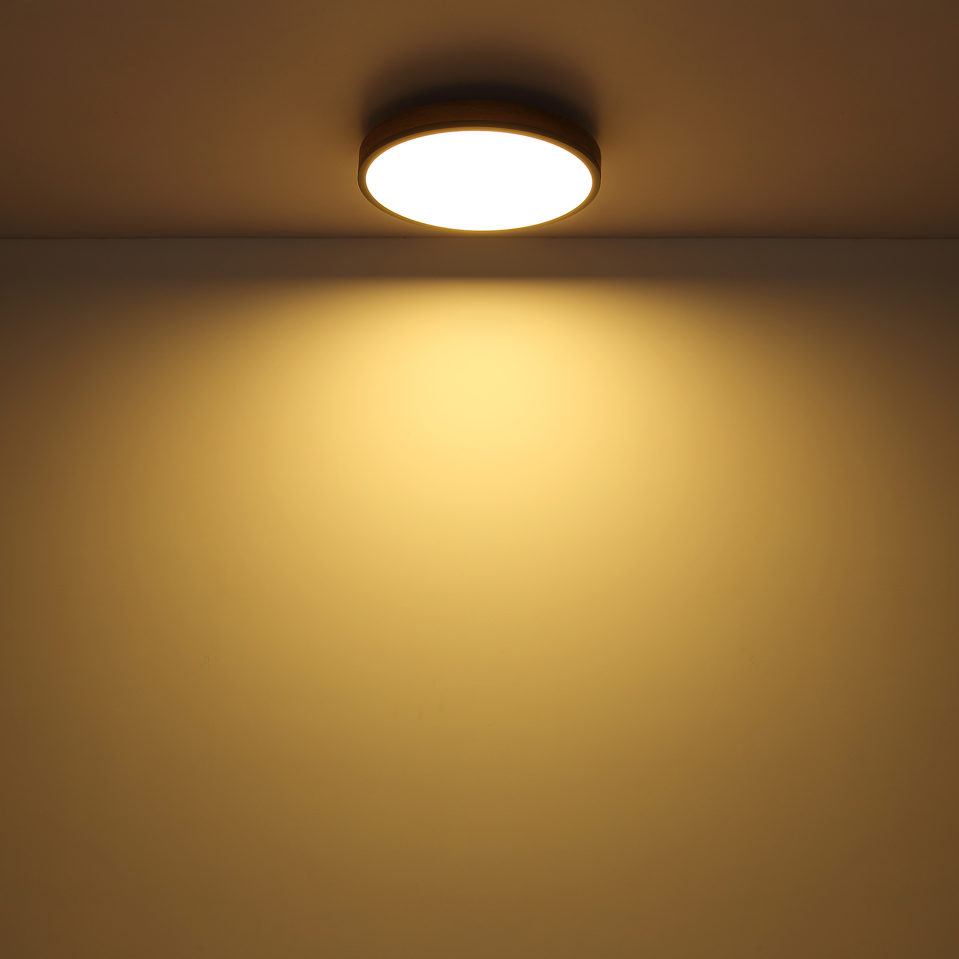 LED-Deckenleuchte - graphit-Holzoptik-opal - Ø 30 cm
