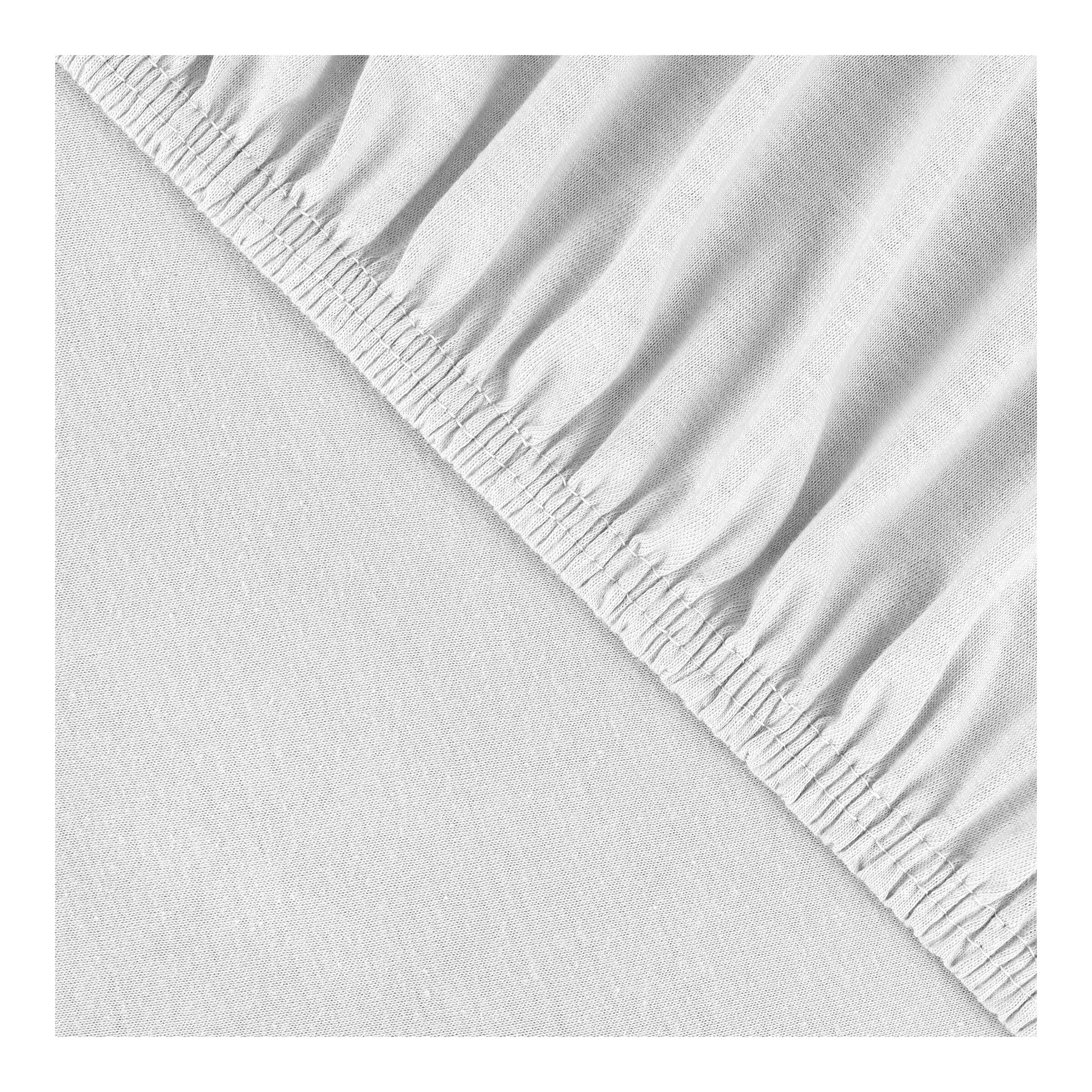 Julius Zöllner Jersey-Spannbetttuch 40x80 - 40x90 cm weiß