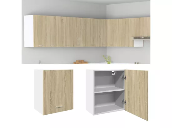 Armoire murale chêne sonoma 50x31x60 cm bois d'ingénierie