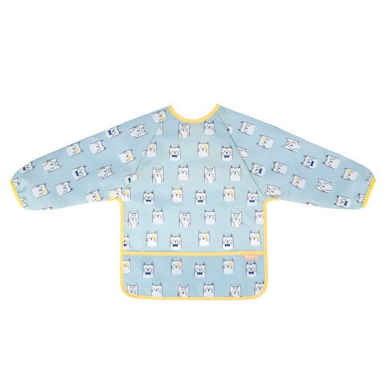 BAVOIR MANCHES LONGUES BLEU CHAT