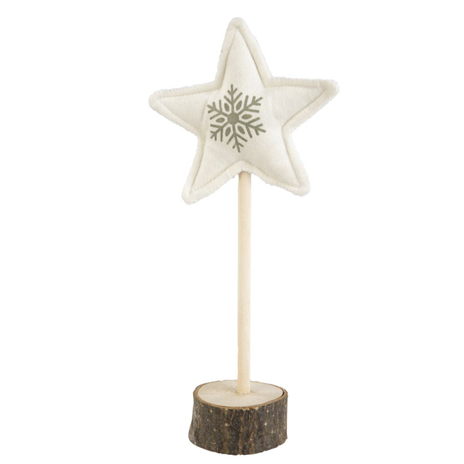 Standdeko - Plüschstern - ca. 12,5 x 5,5 x 26,5 cm - 1 Stück