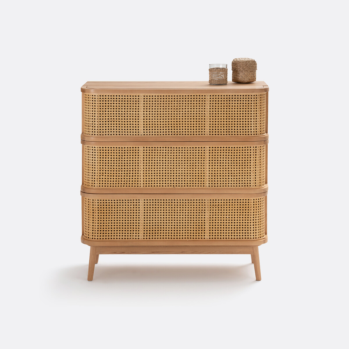 LA REDOUTE INTERIEURS<br>Cômoda com 3 gavetas em rattan Laora