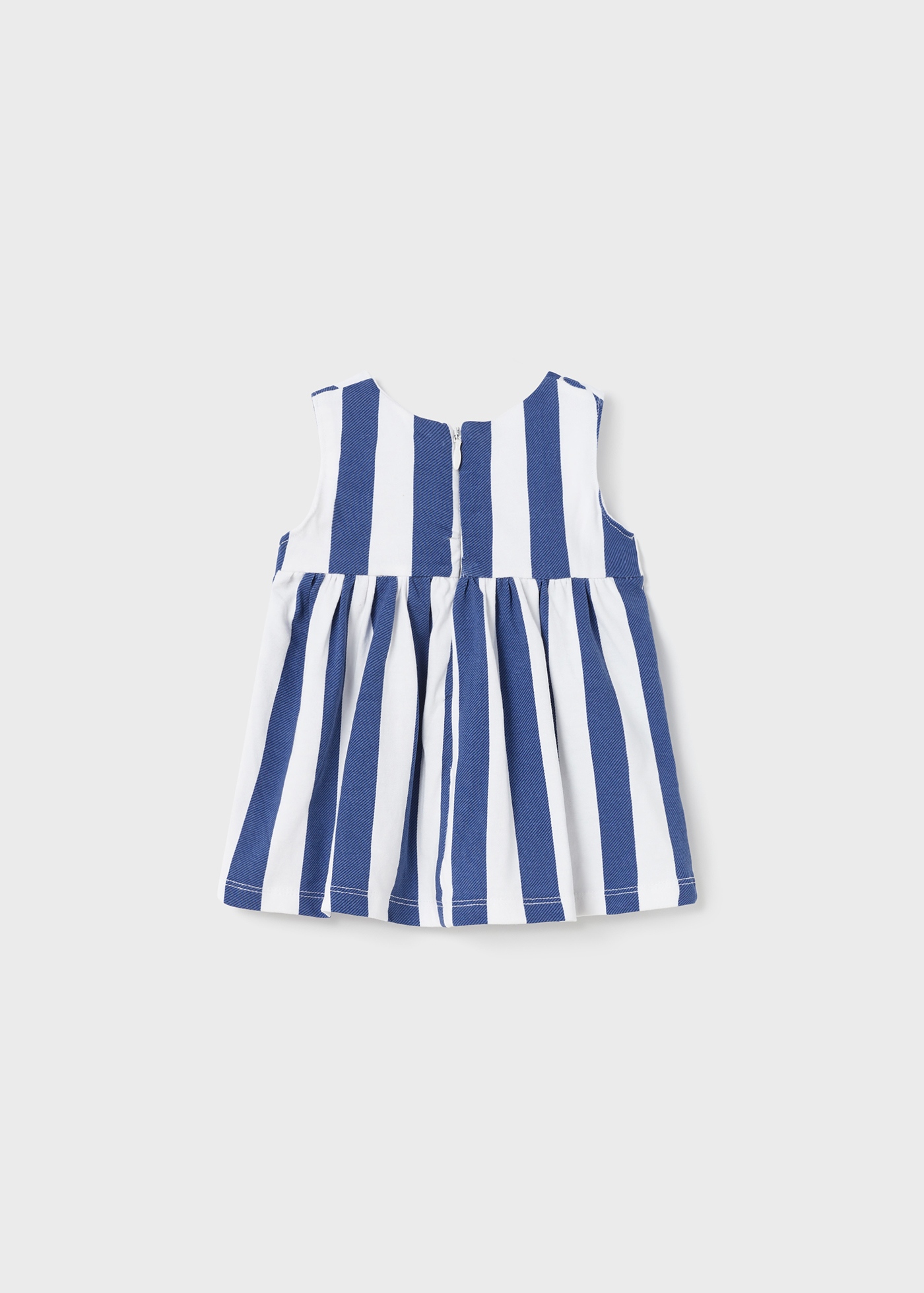 Vestido estampado em algodão sustentável para recém-nascido