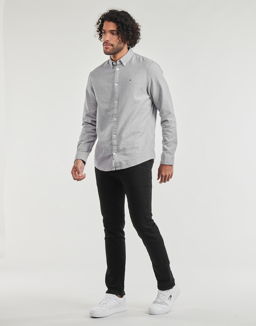 Tommy Jeans - TJM REG BRUSHED GRINDLE SHIRT - Gris