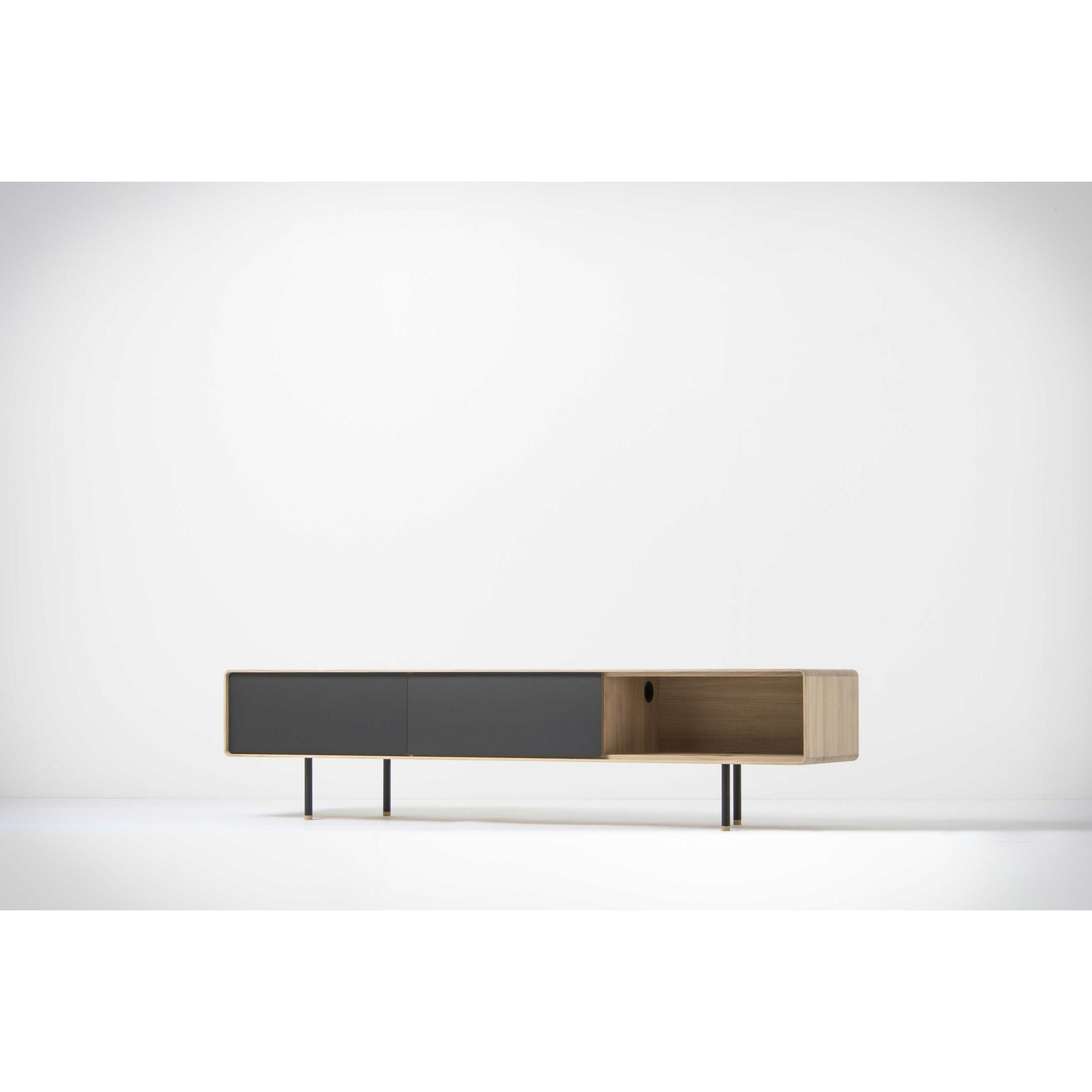 Fina dressoir tv-meubel 200x45 whitewash|wit