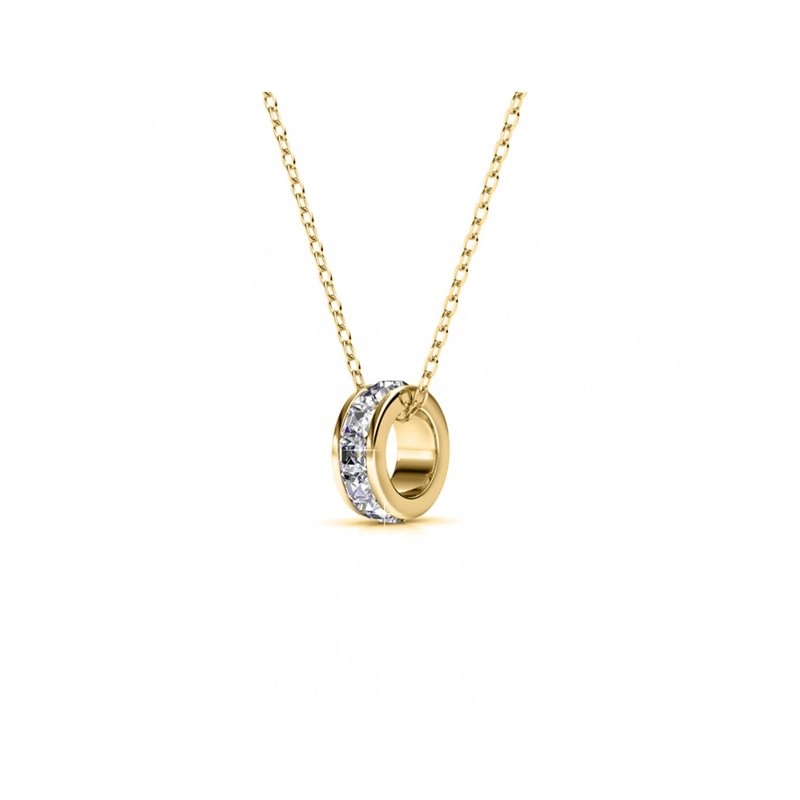 Pendentifs Square Roller - Doré et Cristal