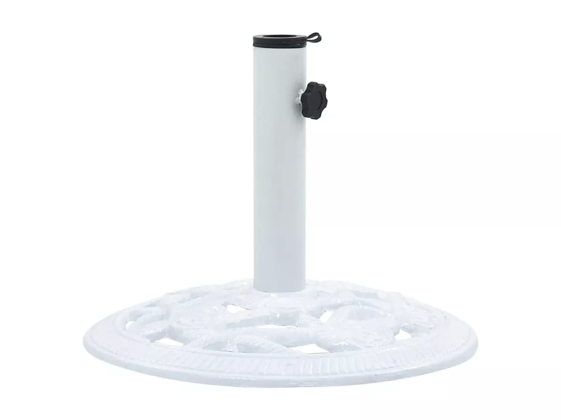 Socle de parasol Blanc 9 kg 40 cm Fonte