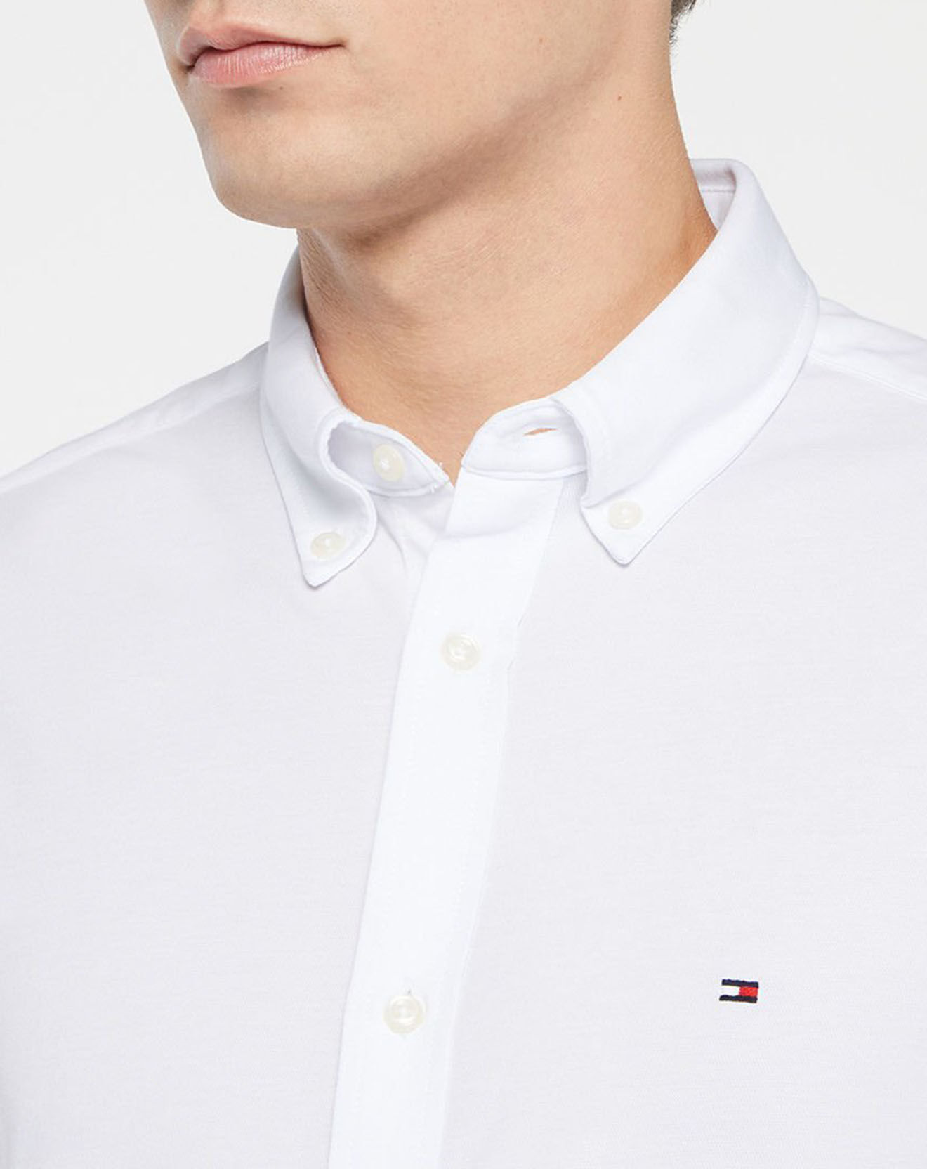Tommy Hilfiger Chemise Slim 1985 Solid blanche