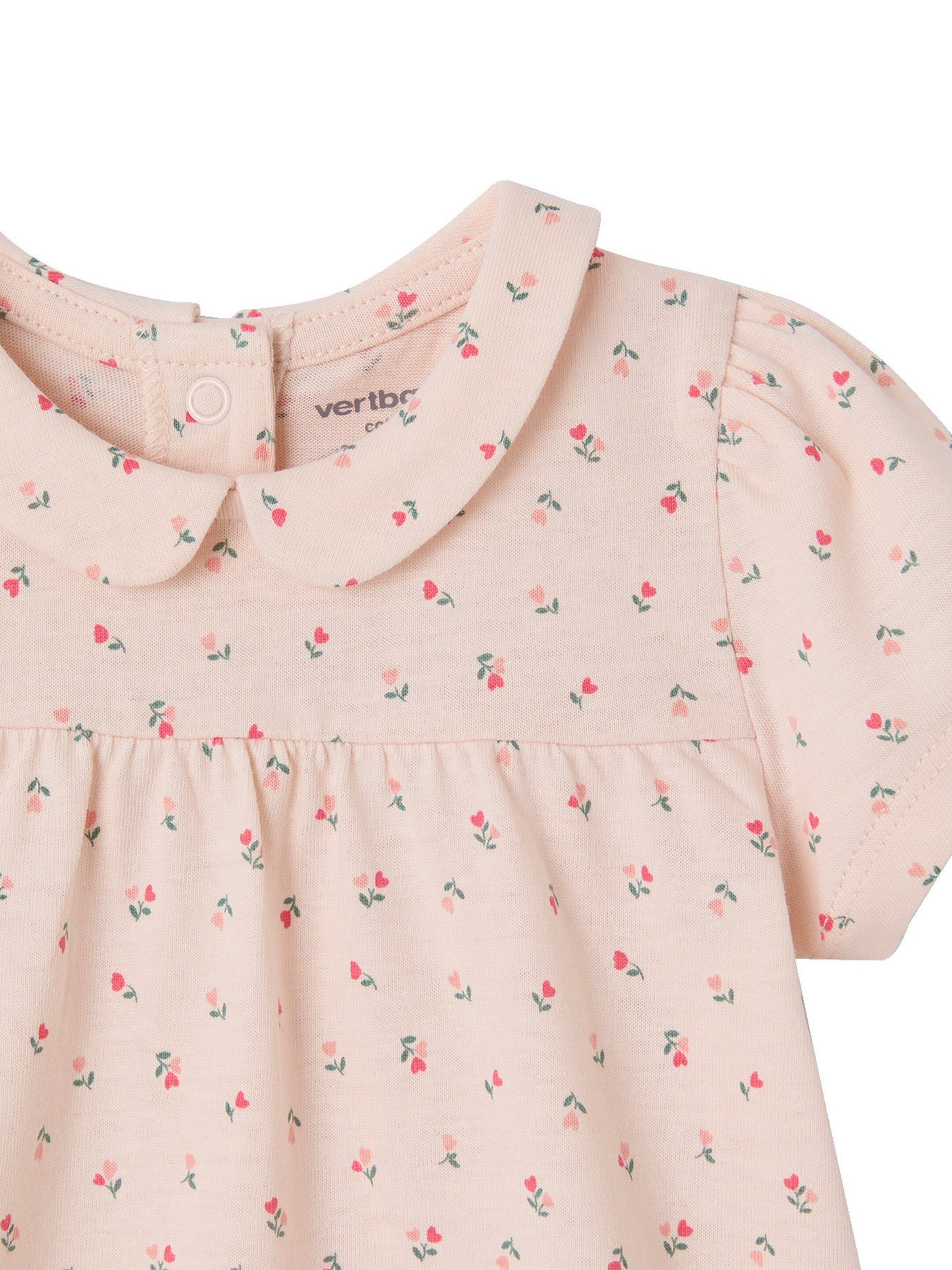 Vertbaudet Bio-Kollektion: 2er-Pack Baby Shirts, Langarm & Kurzarm hellrosa
