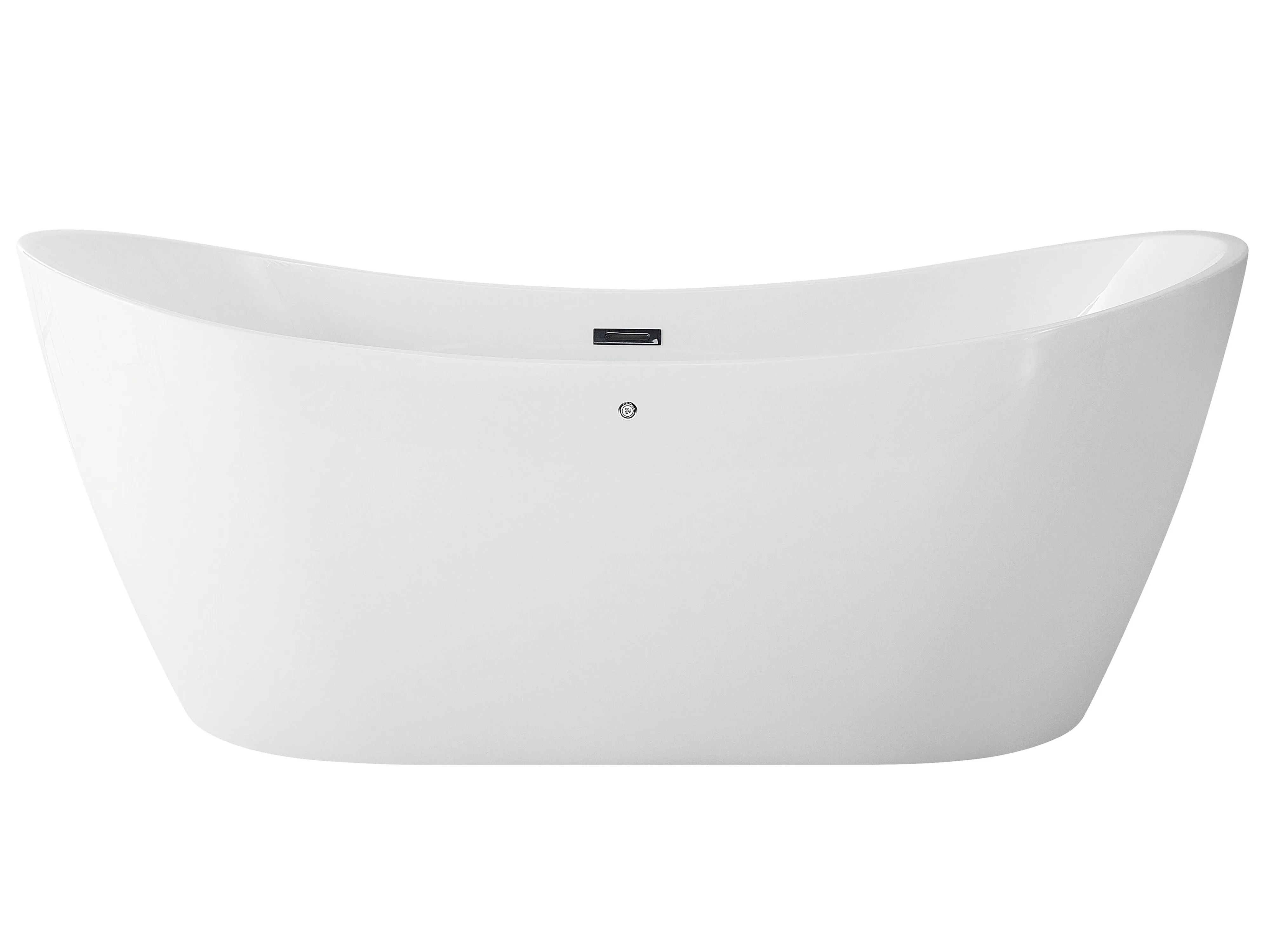 Vrijstaand bubbelbad met LED ANTIGUA 168 x 80 cm Wit