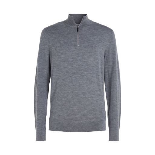 Calvin Klein Langærmet Striktrøje, Mid Grey Heather, L