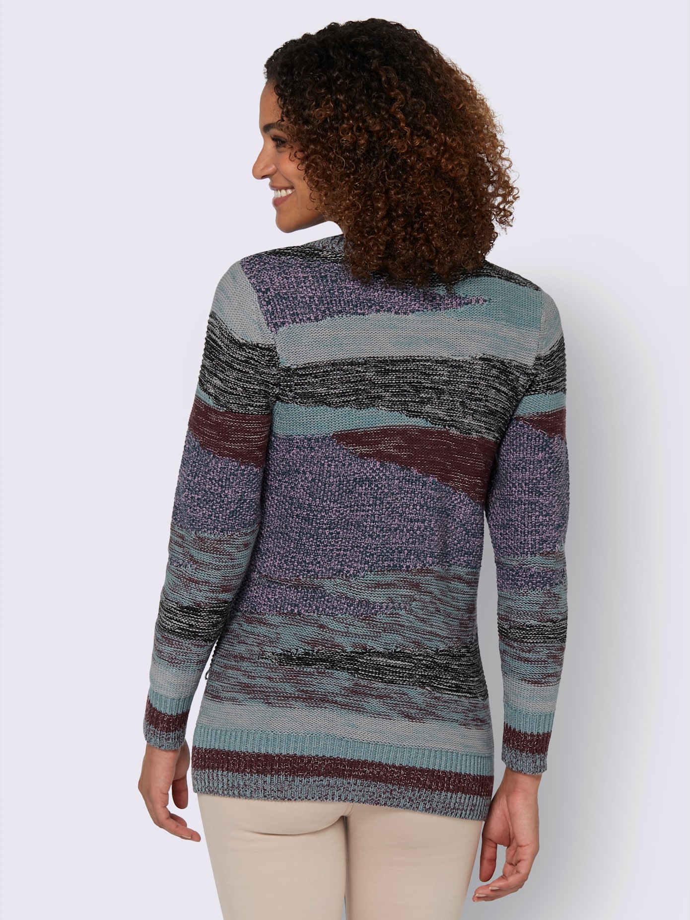 Pull en tricot bords-côtes pratiques