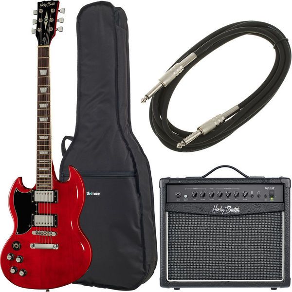 Harley Benton DC-580LH CH Vintage Ser Bundle