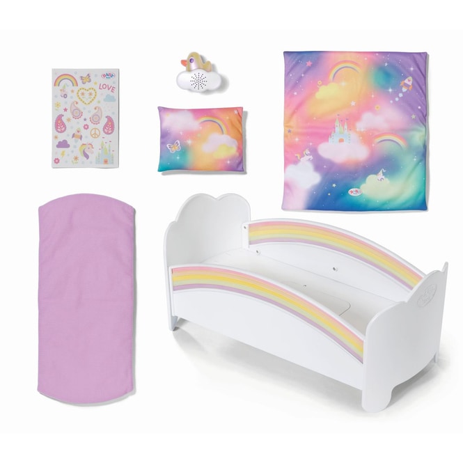 BABY born - Regenbogen Bett