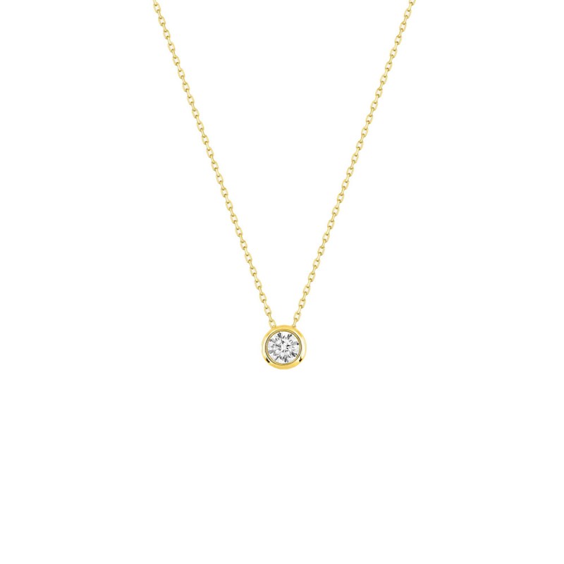 Collier Femme - Oxyde de zirconium - Or 18 Carats - Longueur : 42 cm